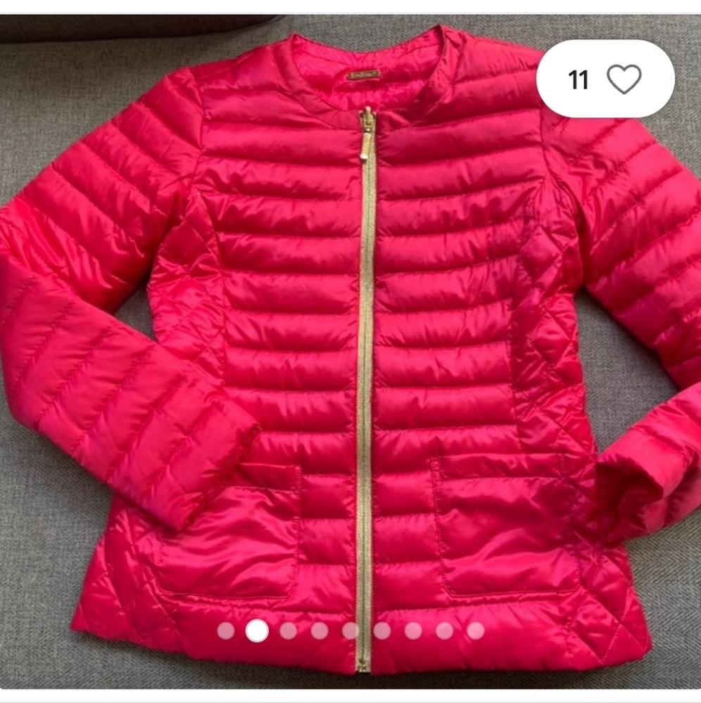 NWOT Pink Lilly Pulitzer Lilah Reversible Puffer XXS runs very small